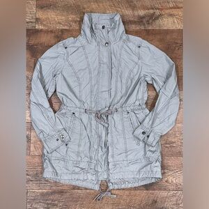 Be Boundless Soft Gray Fishtail Cargo Zip Jacket